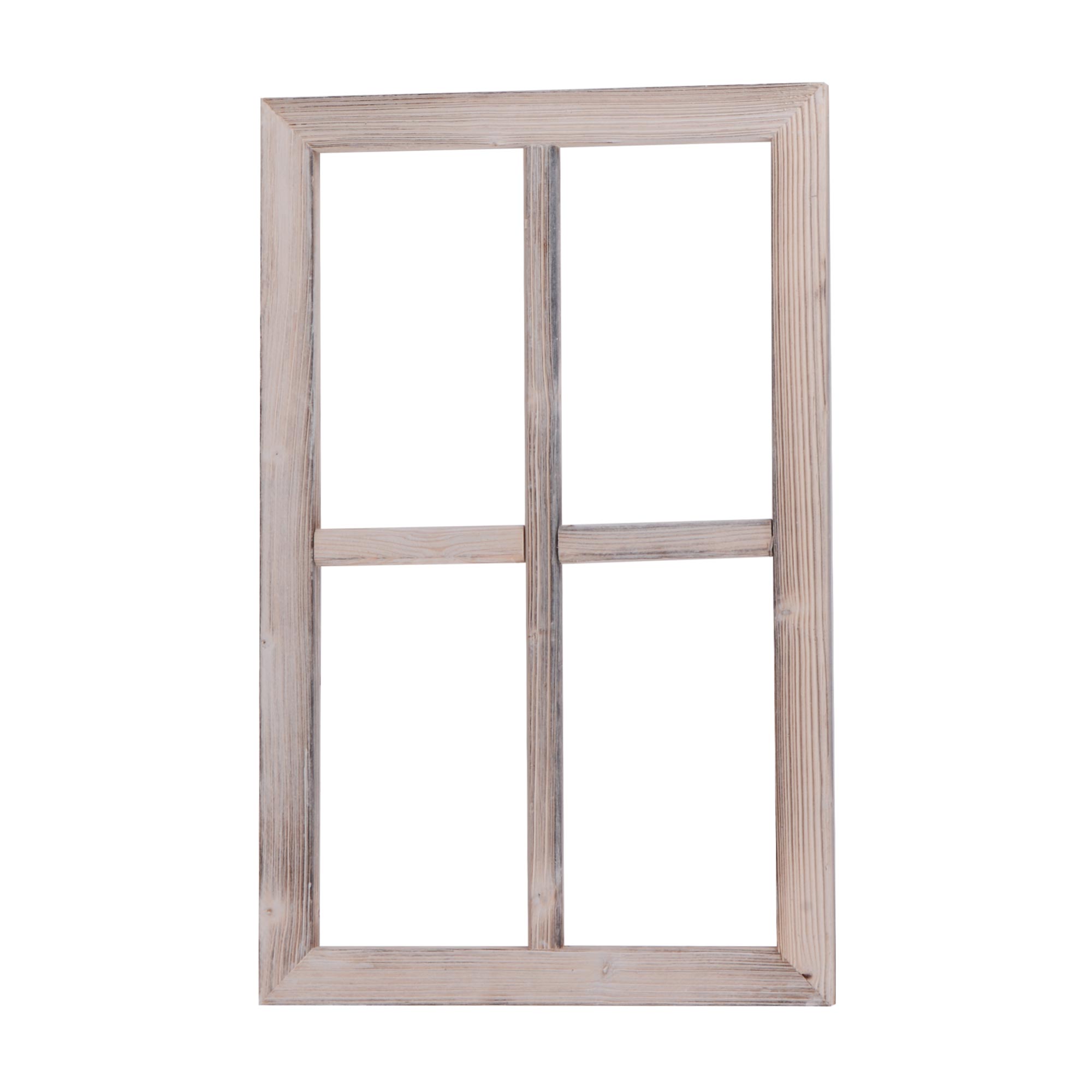 UNUS Deko Fenster Holz Fensterrahmen Vintage Holzfenster Shabby Wanddeko