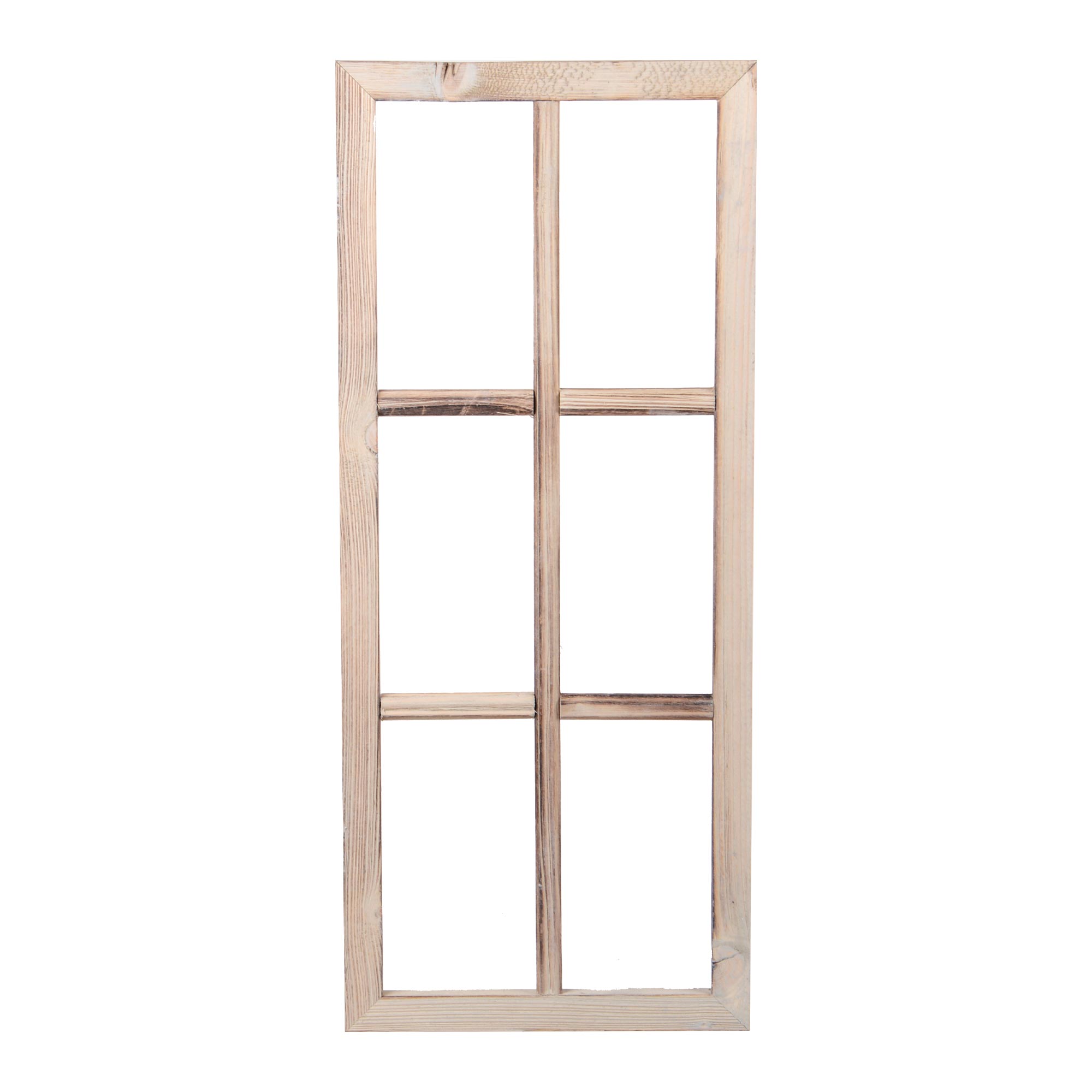 UNUS Fenster Holz Fensterrahmen Vintage Holzfenster Shabby Wanddeko 76x32x2cm