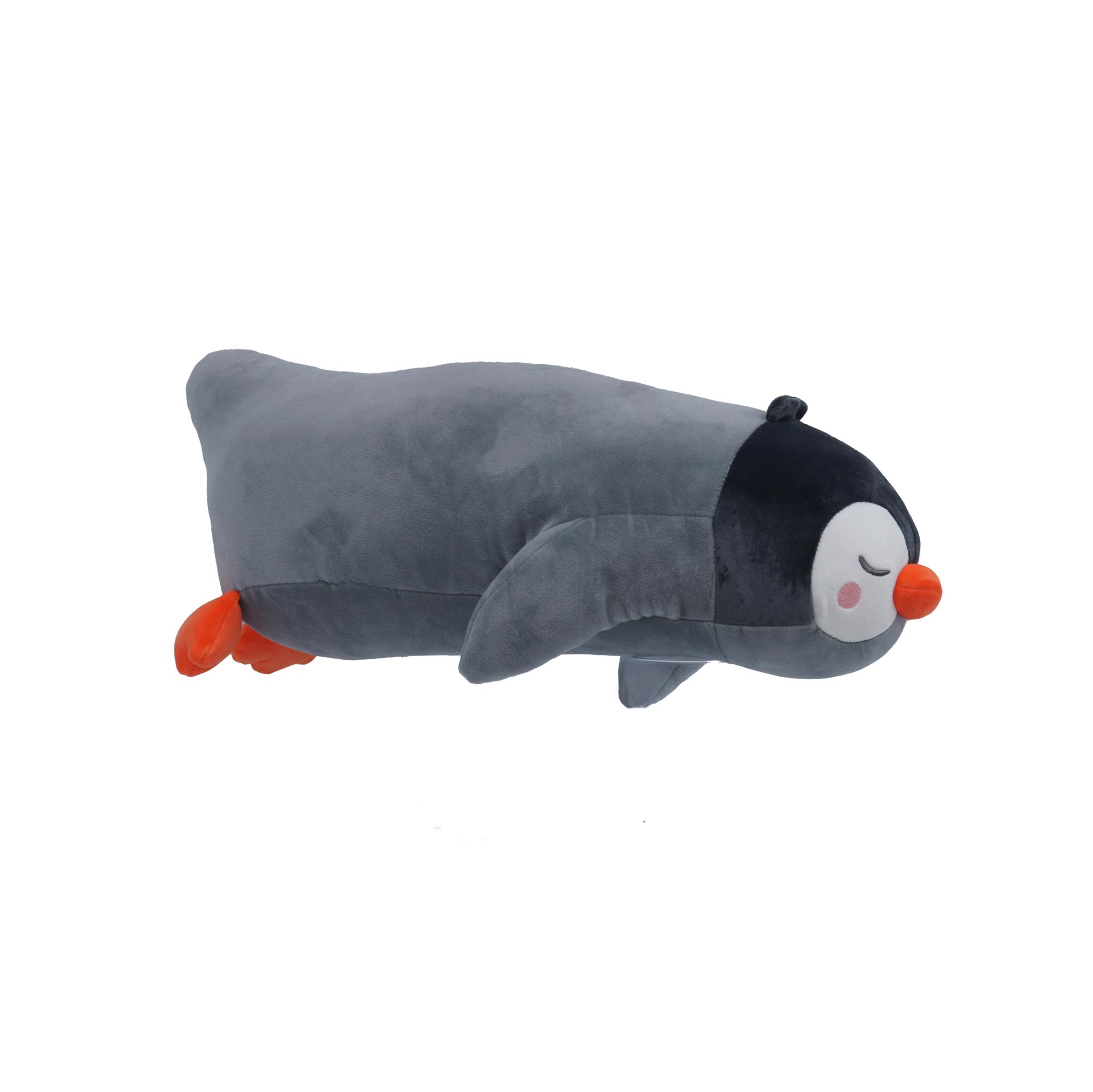 UNUS® Seitenschläferkissen Stillkissen Pinguin Kissen Grau Hellblau - Produktbild 1